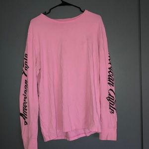 pink american eagle edgy long sleeve